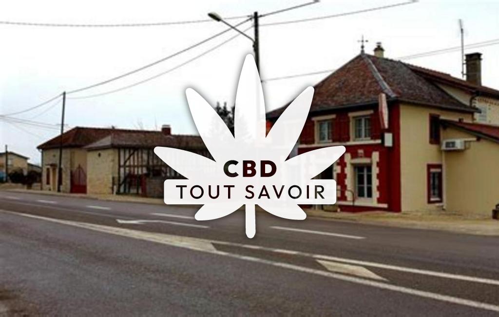 Village à Saint-Leger-sous-Brienne avec feuille Cannabis CBD