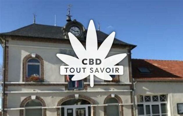 Village à Chatres avec feuille Cannabis CBD