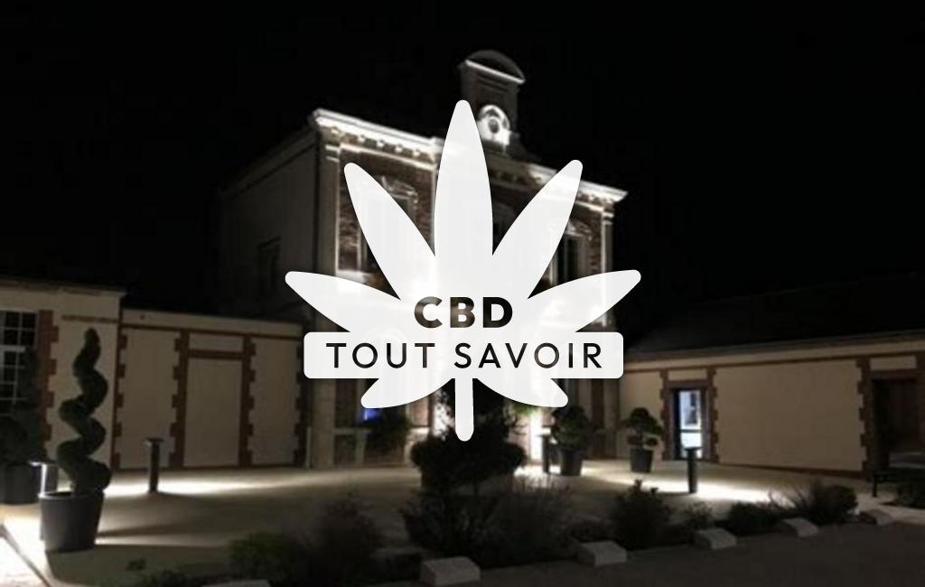 Village à Maizieres-la-Grande-Paroisse avec feuille Cannabis CBD