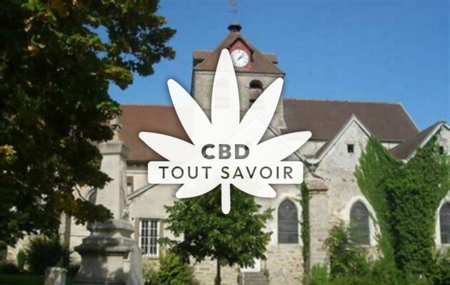 Village à Origny-le-Sec avec feuille Cannabis CBD