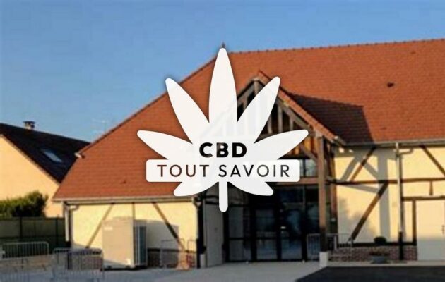 Village à Barberey-Saint-Sulpice avec feuille Cannabis CBD