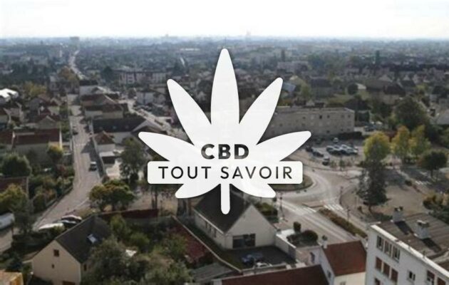 Village à La-Chapelle-Saint-Luc avec feuille Cannabis CBD