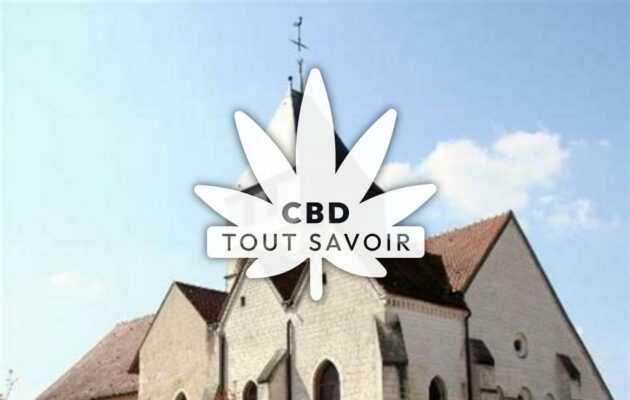 Village à Savieres avec feuille Cannabis CBD