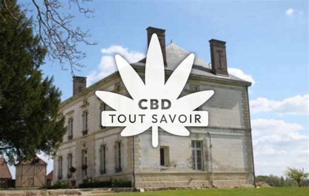 Village à Champigny-sur-Aube avec feuille Cannabis CBD