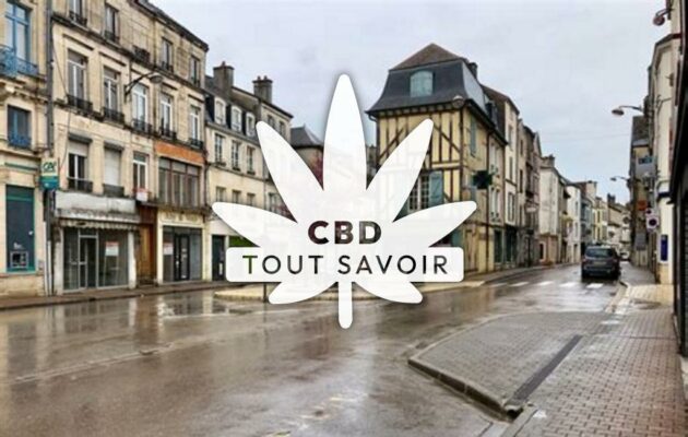 Village à Le-Chene avec feuille Cannabis CBD