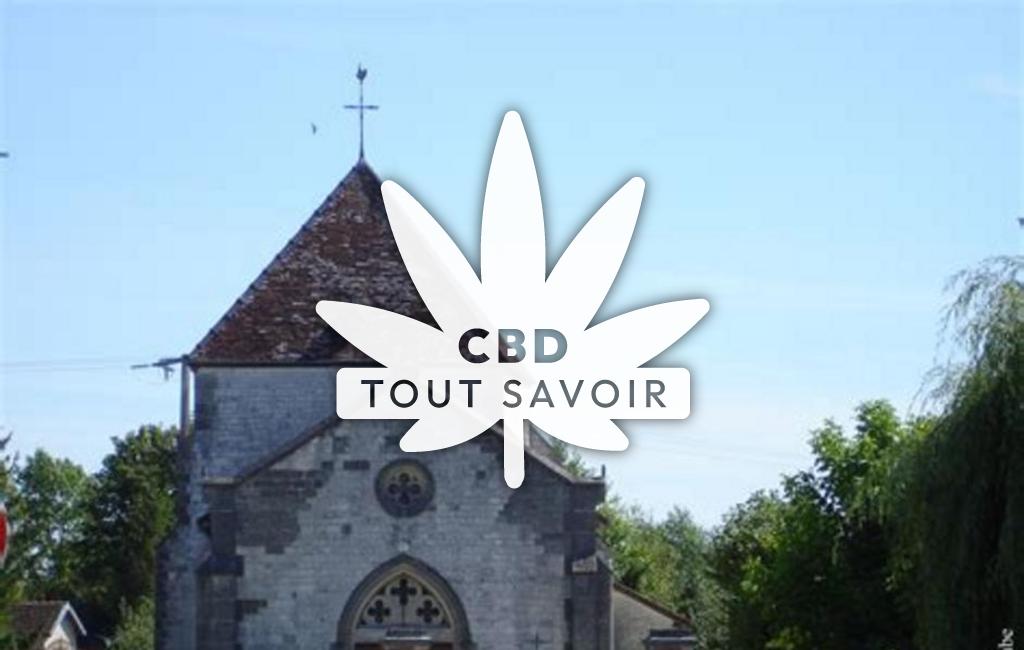 Village à Saint-Etienne-sous-Barbuise avec feuille Cannabis CBD