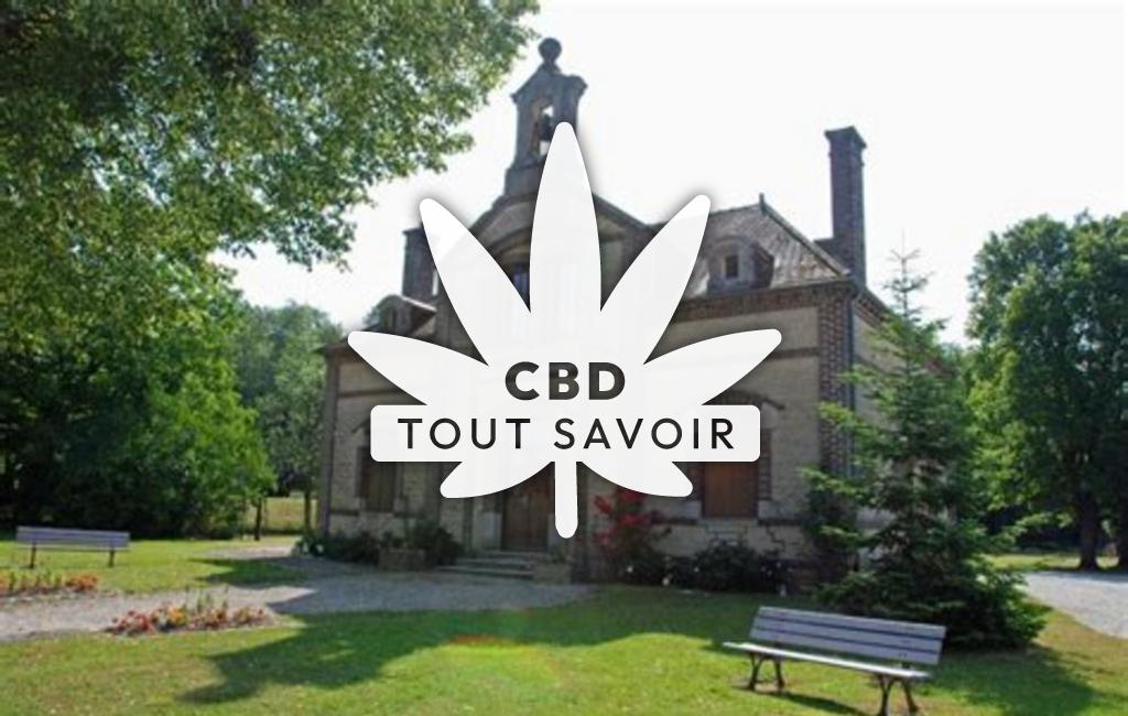 Village à La-Vendue-Mignot avec feuille Cannabis CBD