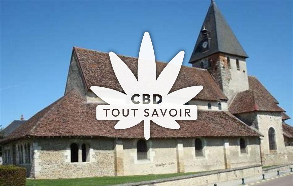 Village à Moussey avec feuille Cannabis CBD