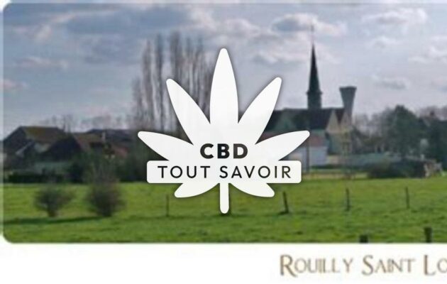 Village à Rouilly-Saint-Loup avec feuille Cannabis CBD