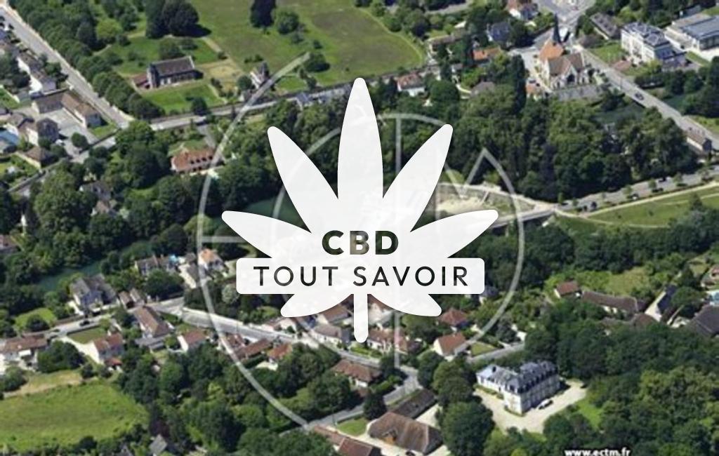 Village à Saint-Julien-les-Villas avec feuille Cannabis CBD