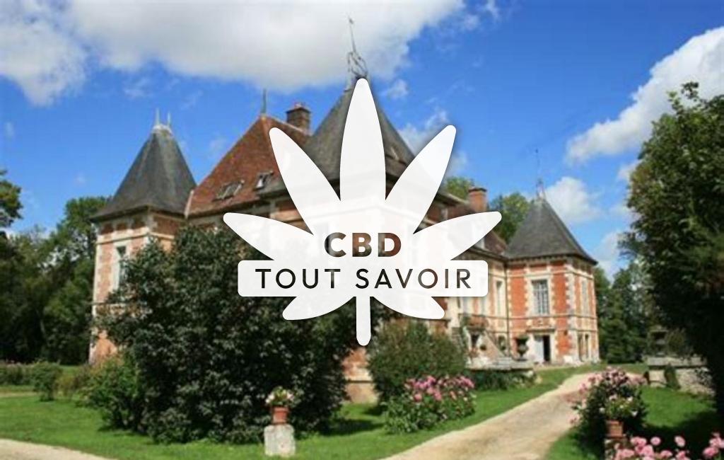 Village à Villemereuil avec feuille Cannabis CBD