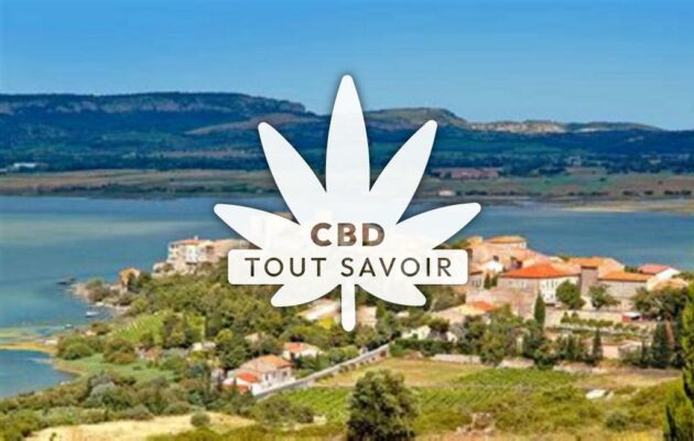 Village à Bages avec feuille Cannabis CBD