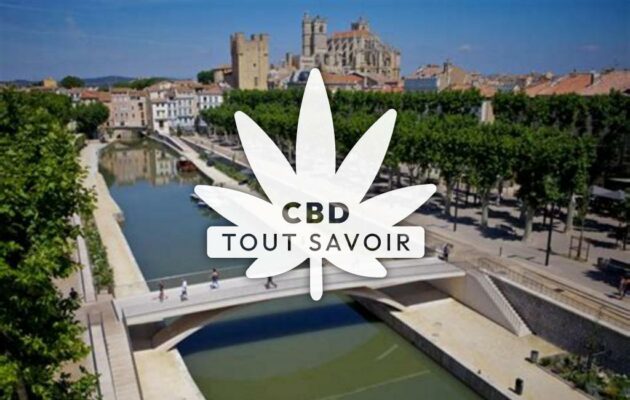 Village à Narbonne avec feuille Cannabis CBD