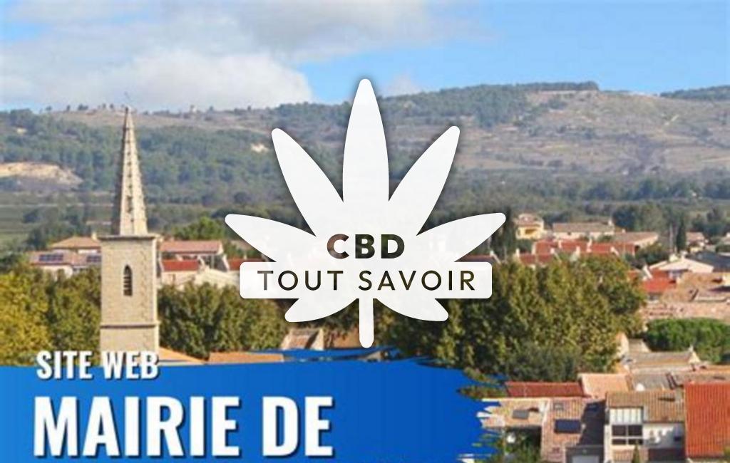 Village à Salles-D'Aude avec feuille Cannabis CBD