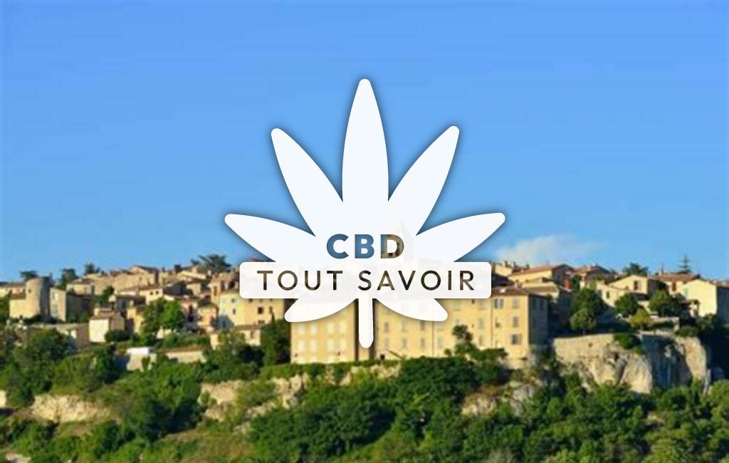 Village à Campagna-de-Sault avec feuille Cannabis CBD