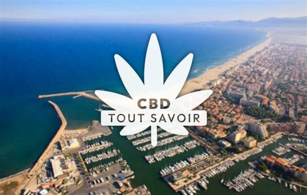 Village à Canet avec feuille Cannabis CBD