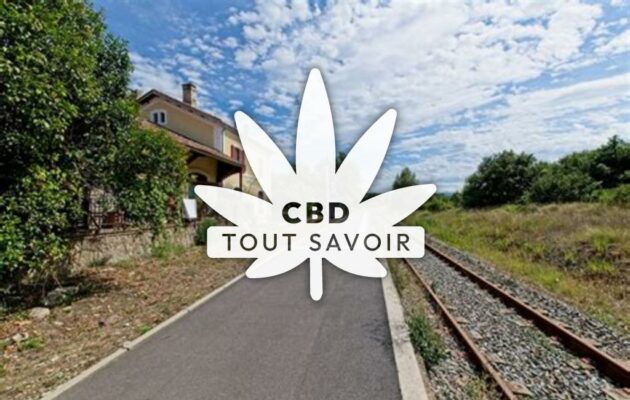 Village à Fajac-en-Val avec feuille Cannabis CBD