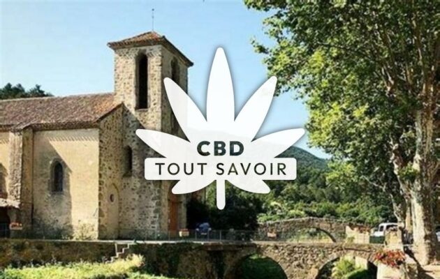 Village à Val-de-Dagne avec feuille Cannabis CBD