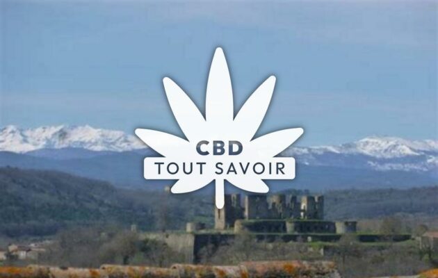 Village à Val-de-Lambronne avec feuille Cannabis CBD