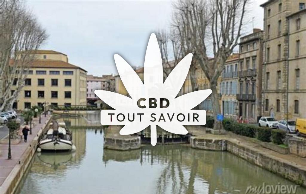 Village à Donazac avec feuille Cannabis CBD