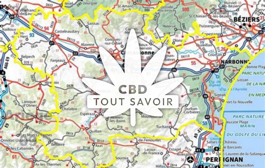 Village à Routier avec feuille Cannabis CBD