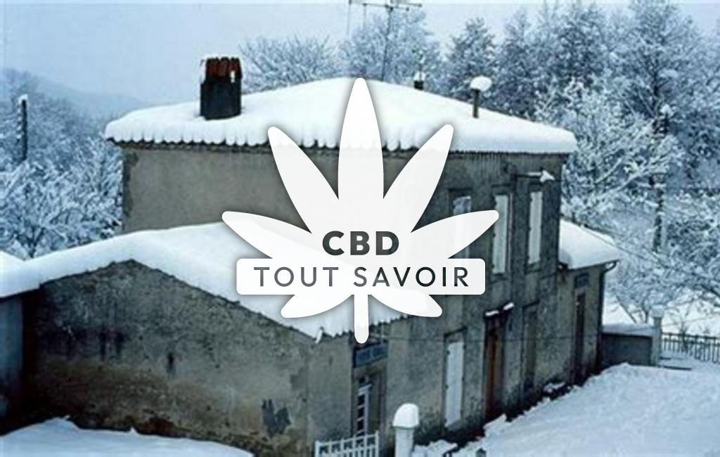 Village à Generville avec feuille Cannabis CBD