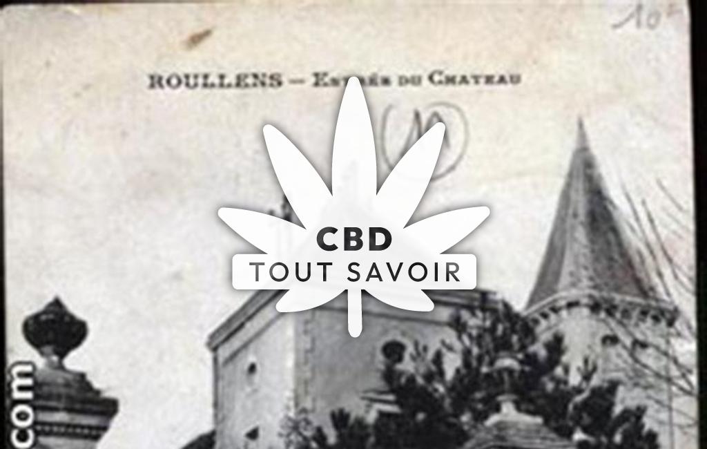 Village à Roullens avec feuille Cannabis CBD