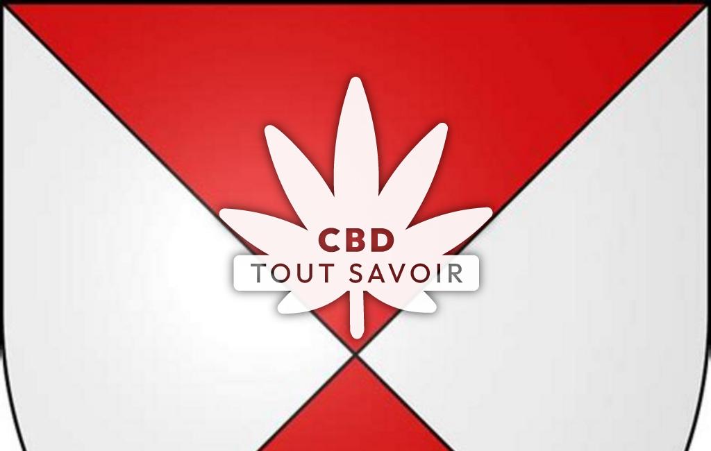 Village à Saint-Couat-du-Razes avec feuille Cannabis CBD