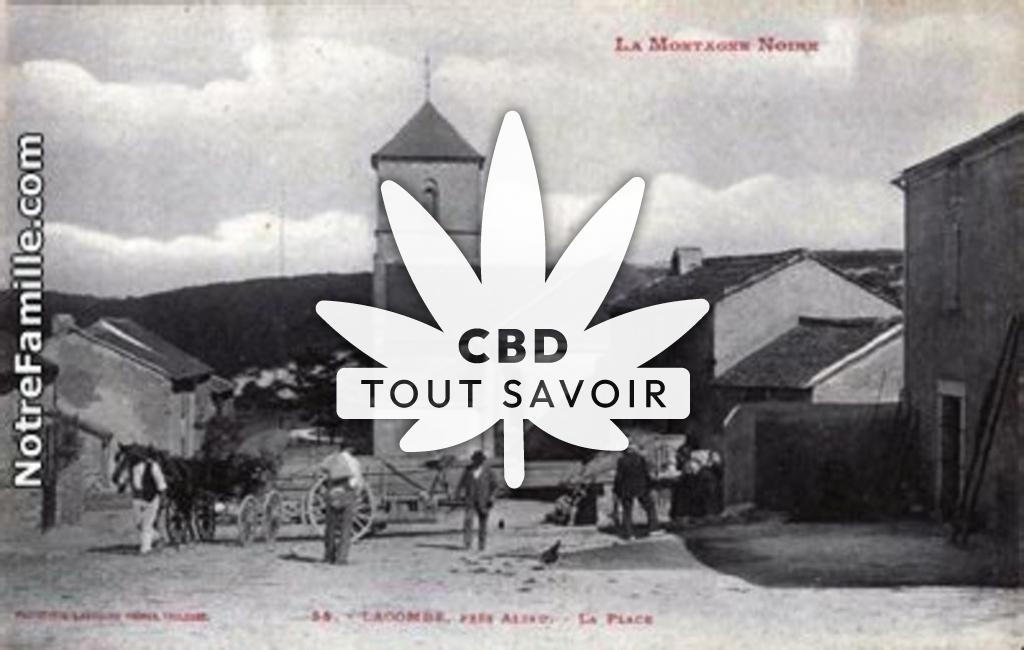 Village à Lacombe avec feuille Cannabis CBD