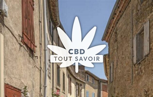 Village à Villerouge-Termenes avec feuille Cannabis CBD