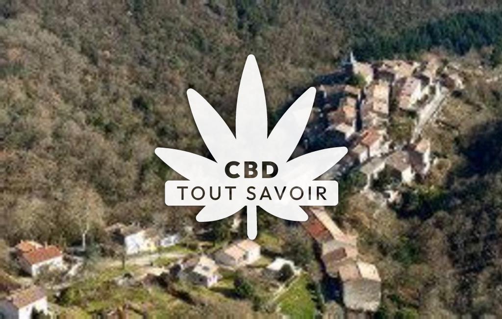 Village à Verdun-en-Lauragais avec feuille Cannabis CBD