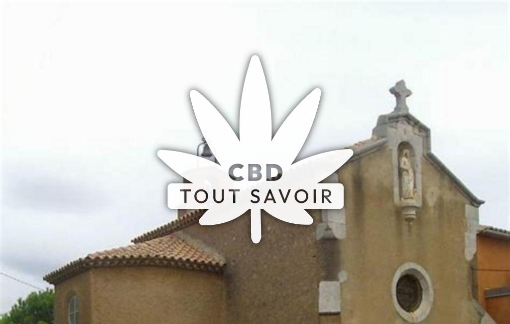 Village à Caves avec feuille Cannabis CBD