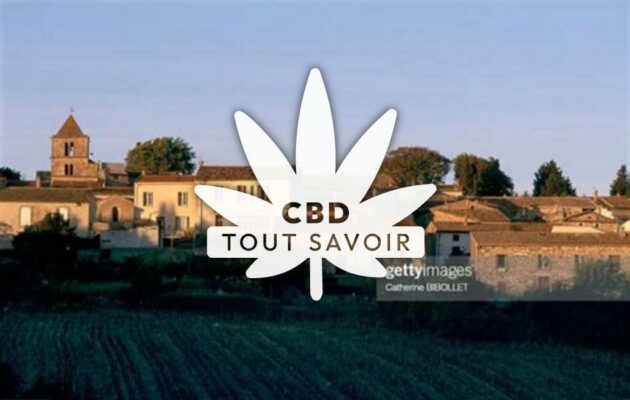 Village à Fraisse-Cabardes avec feuille Cannabis CBD