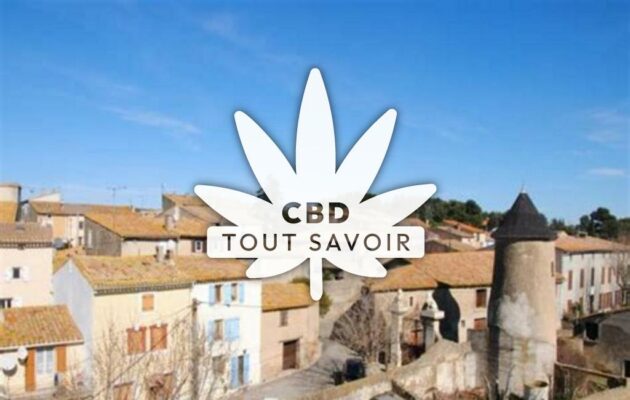 Village à Saint-Frichoux avec feuille Cannabis CBD