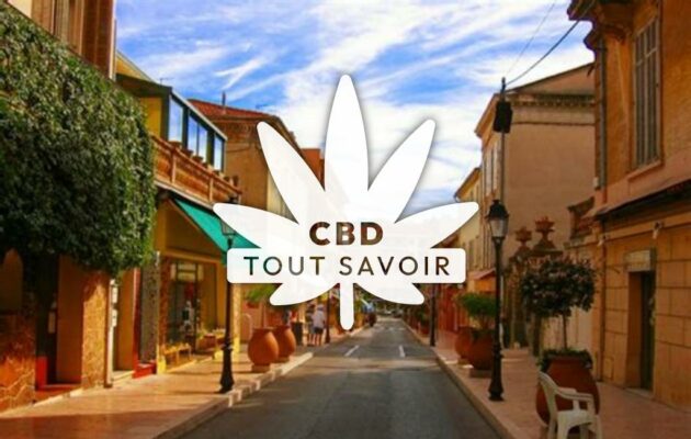 Village à Vallauris avec feuille Cannabis CBD