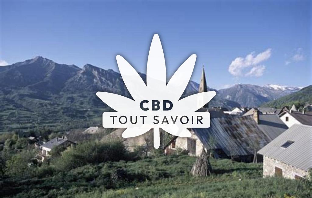 Village à Saint-Leger avec feuille Cannabis CBD