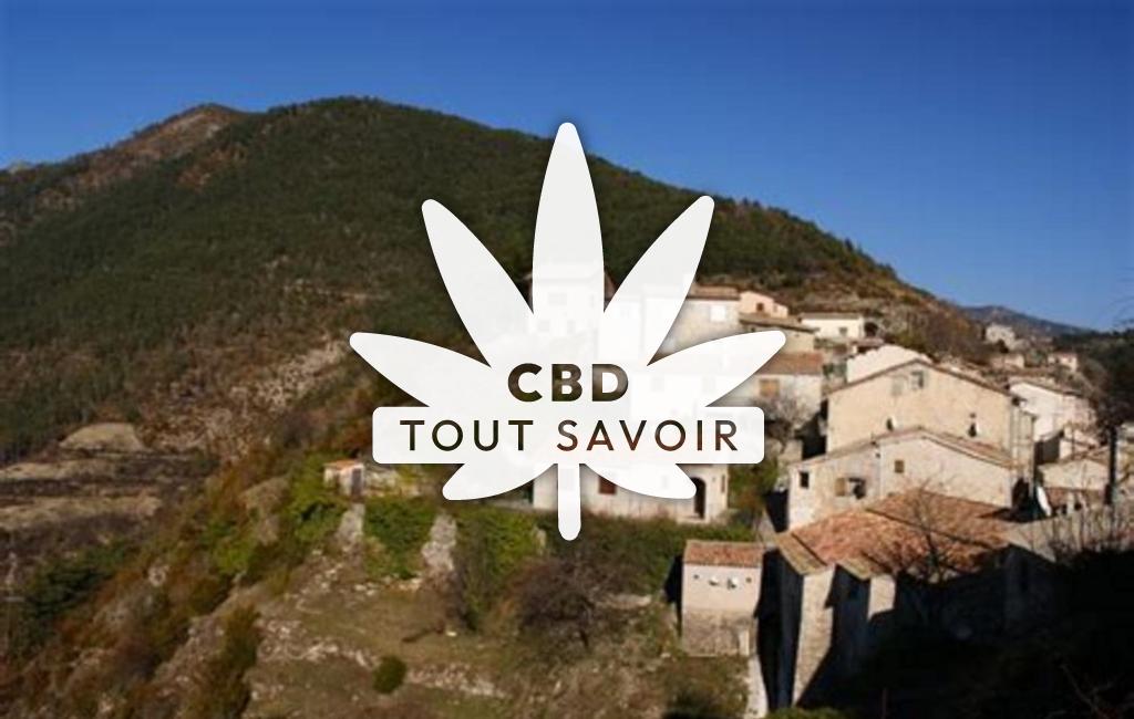 Village à Thiery avec feuille Cannabis CBD