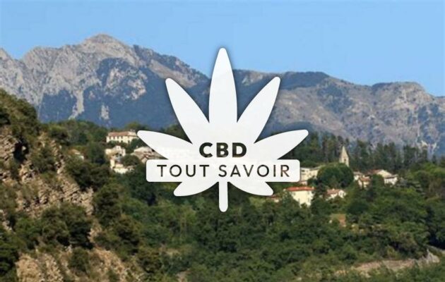 Village à Villars-sur-Var avec feuille Cannabis CBD