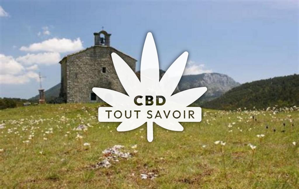 Village à Seranon avec feuille Cannabis CBD