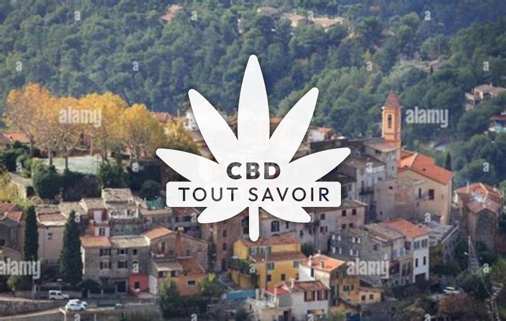 Village à Aspremont avec feuille Cannabis CBD