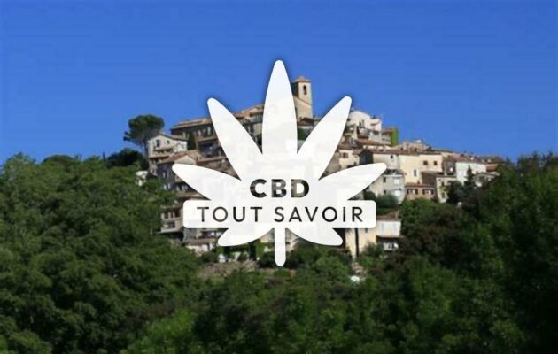 Village à Auribeau-sur-Siagne avec feuille Cannabis CBD