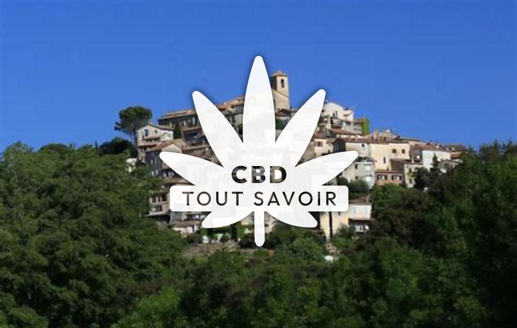 Village à Auribeau-sur-Siagne avec feuille Cannabis CBD