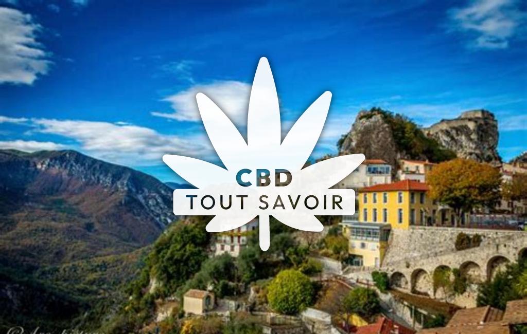 Village à Gilette avec feuille Cannabis CBD