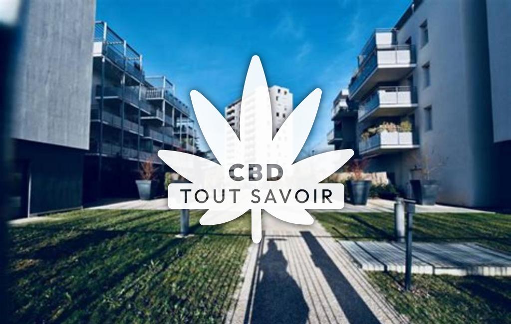 Village à Saint-Priest avec feuille Cannabis CBD