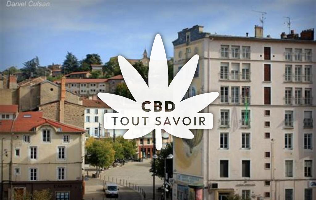 Village à Annonay avec feuille Cannabis CBD