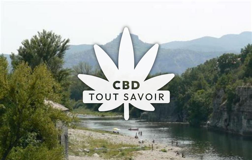 Village à Rocher avec feuille Cannabis CBD