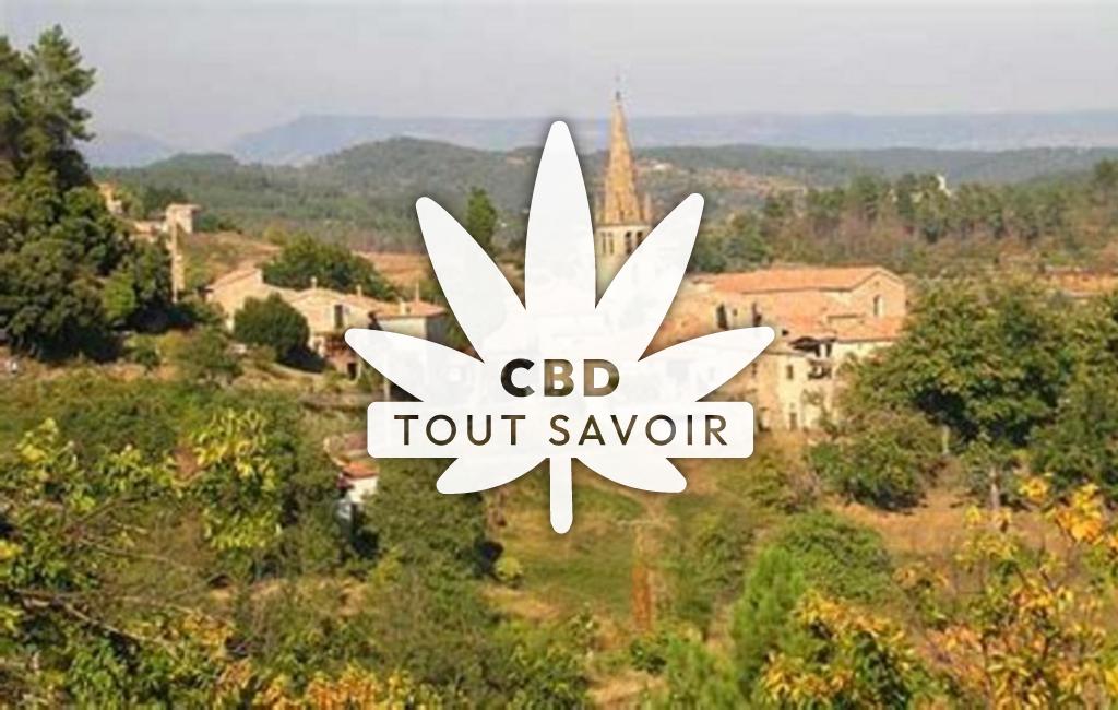 Village à Sanilhac avec feuille Cannabis CBD