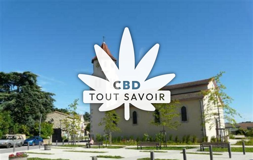 Village à Saint-Romain-de-Lerps avec feuille Cannabis CBD