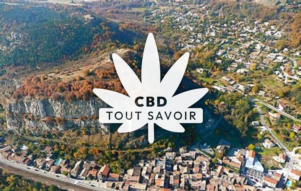 Village à Soyons avec feuille Cannabis CBD