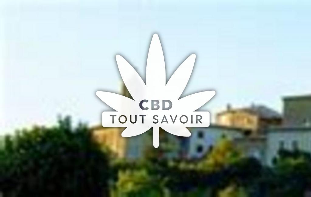 Village à Toulaud avec feuille Cannabis CBD